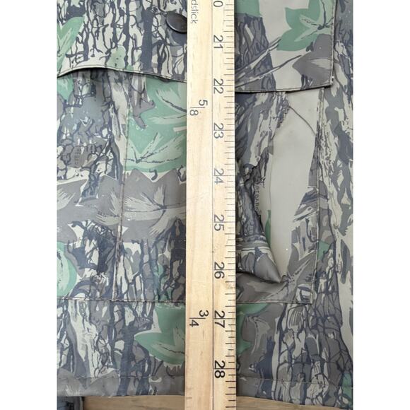 Vintage Duck Bay Snap Up Camo Rebark PVC Hunting Lined Jacket in Size Medium - Picture 5 of 8